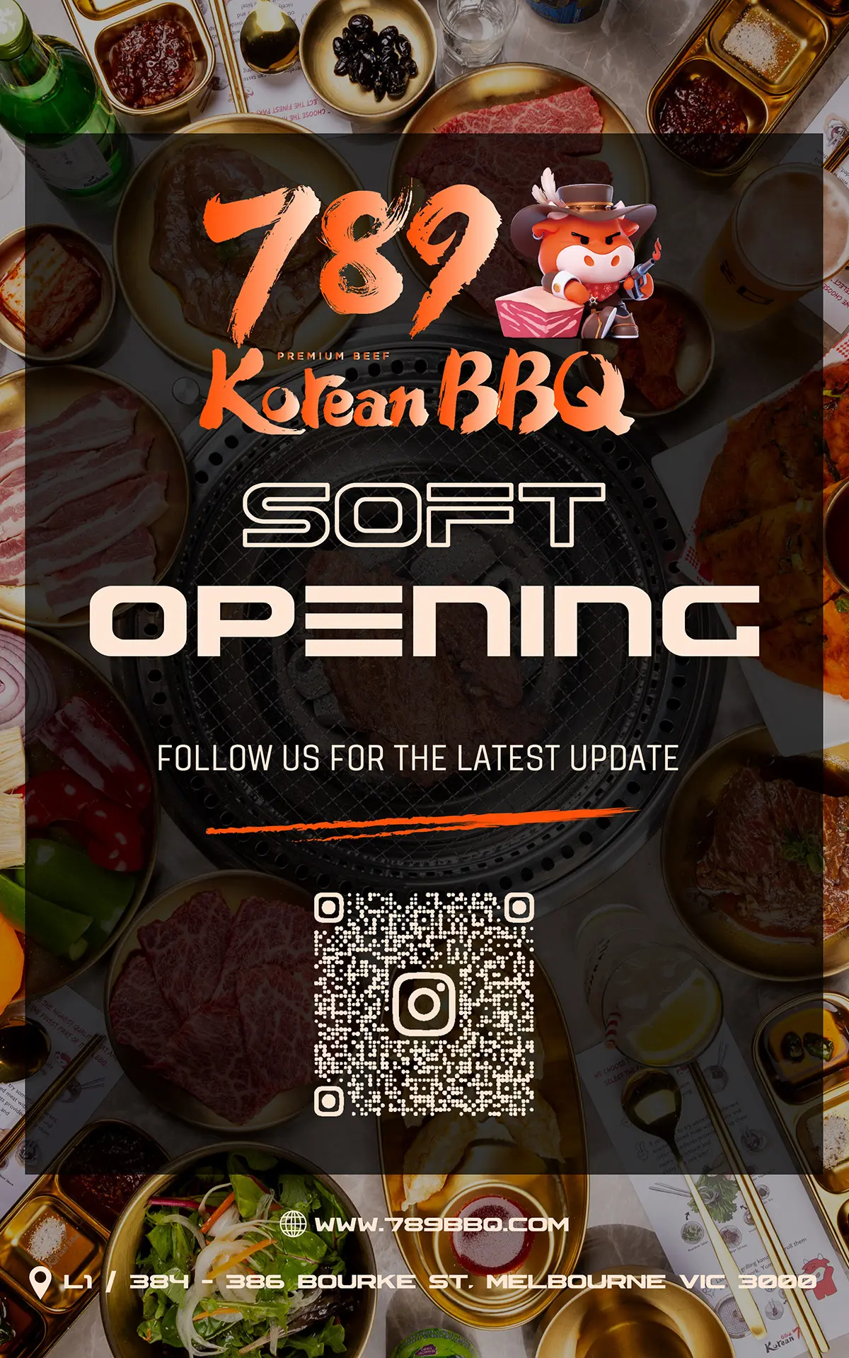 Event poster: Soft Opening – Melbourne 789 Bourke Street